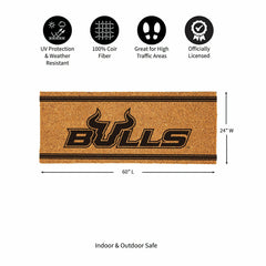 University of South Florida Extra Large One Color Coir Mat, 60"x24" - Collegiate