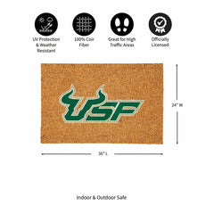 University of South Florida Large Full Color Coir Mat, 36"x24" - Collegiate