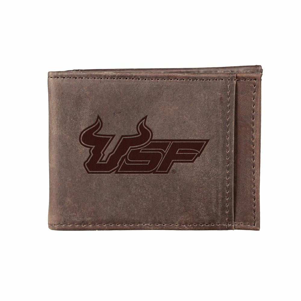 Front Pocket Wallet w/ RFID Blocking, South Florida, Brown - Collegiate Home