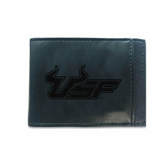 Front Pocket Wallet w/ RFID Blocking, UNIVERSITY OF SOUTH FLORIDA, Bla - Collegiate Home
