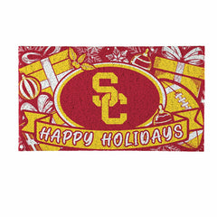 University of Southern California Holiday PVC Mat, 28"x16" - Collegiate