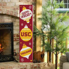 47" Double Sided Leaner, University of Southern California, Christmas - Collegiate Home