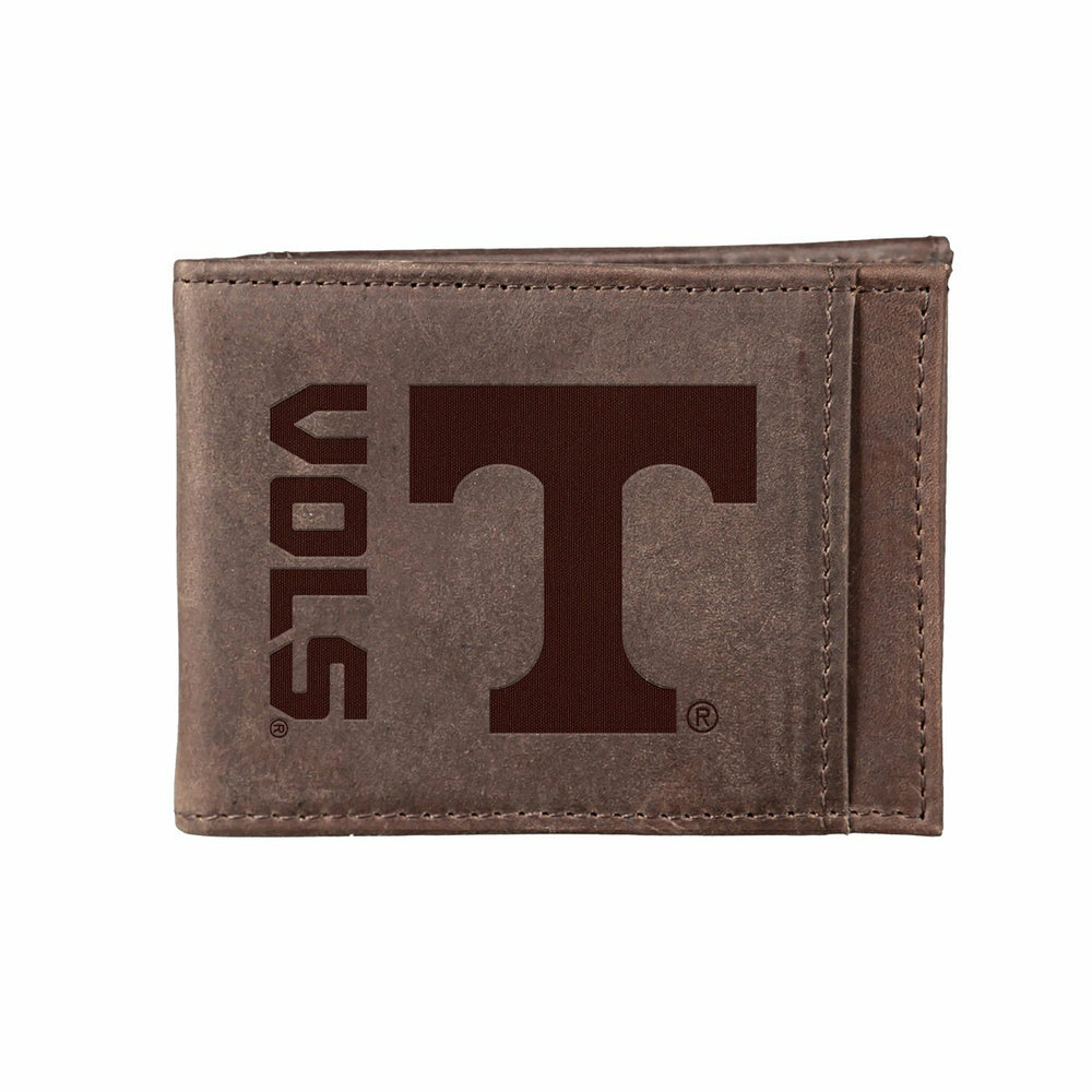 Front Pocket Wallet w/ RFID Blocking, University of Tennessee, Brown - Collegiate Home