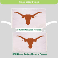 University of Texas Single Sided Flag w/ 2 Grommets, 3'x5' - Collegiate Home