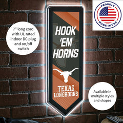LED Wall Decor, Pennant, University of Texas - Collegiate Home