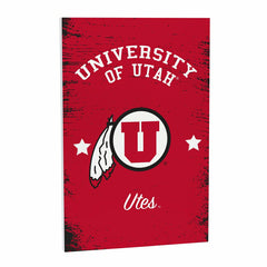 University of Utah Wood Wall Sign, 16x24 - Collegiate Home