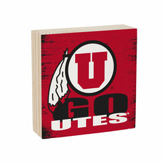 University of Utah Plock, Down Home Fans, 6x6 - Collegiate Home
