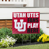 University of Utah Coroplast Yard Sign "Fans Play Here" - Collegiate Home