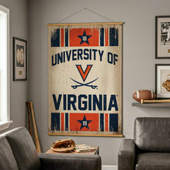 University of Virginia, Canvas Wall Tapestry, Large, 54x36 - Collegiate Home