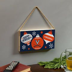 University of Virginia Holiday Wood Wall Sign, 6x11 - Collegiate Home