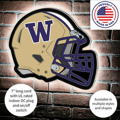 LED Wall Decor, Helmet, University of Washington - Collegiate Home