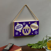University of Washington Holiday Wood Wall Sign, 6x11 - Collegiate Home