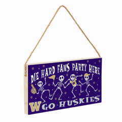 University of Washington Halloween Wood Wall Sign, 6x11 - Collegiate Home