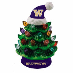 4" Mini LED Tabletop Christmas Tree, Set of 2, University of Washingto - Collegiate Home