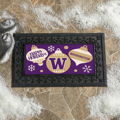 University of Washington Holiday Flocked Coir Sassafras Switch Mat, 22 - Collegiate