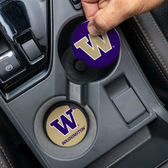 University of Washington Car Coaster Set, 2pc - Collegiate Home