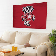 University of Wisconsin-Madison Single Sided Flag w/ 2 Grommets, 3'x5' - Collegiate Home