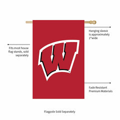 University of Wisconsin-Madison Applique House Flag - Collegiate Home