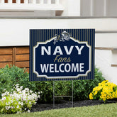 US Naval Academy Coroplast Yard Sign, "Fans Welcome" - Collegiate Home