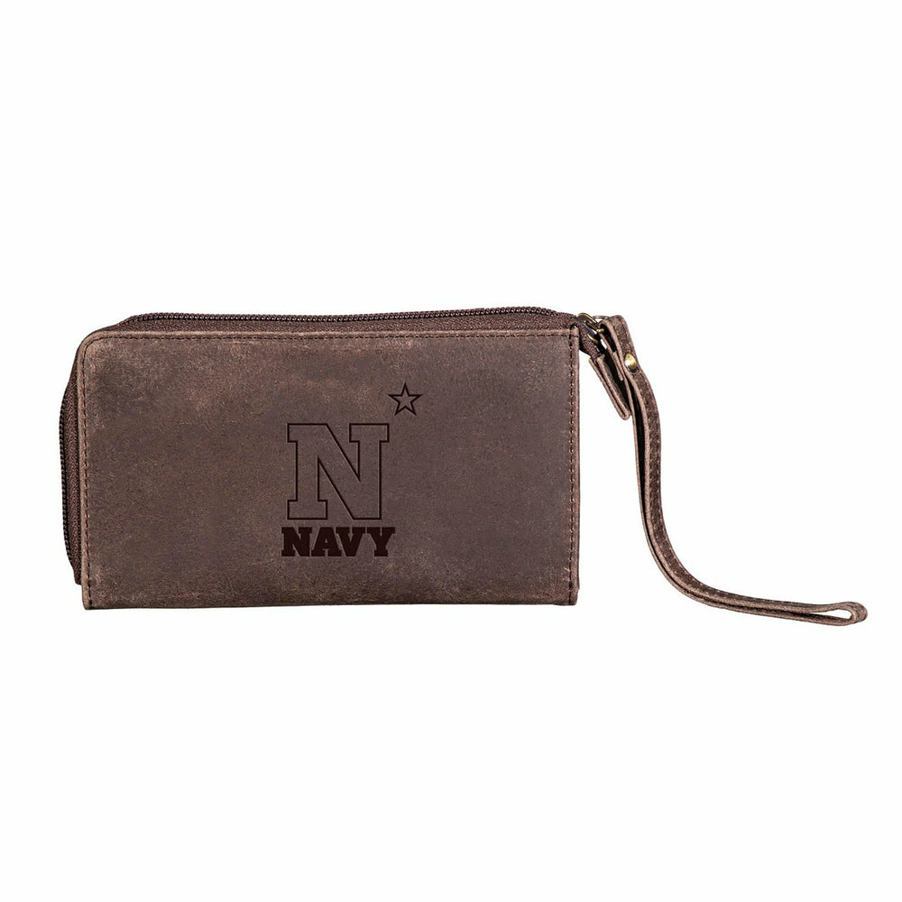 Wristlet Wallet, Brown, US Naval Academy - Collegiate Home