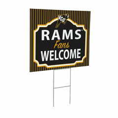 Virginia Commonwealth University Coroplast Yard Sign, "Fans Welcome" - Collegiate Home