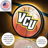 LED Wall Decor, Round, Med, VCU Basketball - Collegiate Home