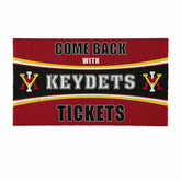 28" x 16" PVC Trapper Mat, Come Back with Tickets, Virginia Military I - Collegiate