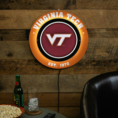Virginia Tech, Metal Lite, Round - Collegiate