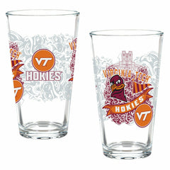 Virginia Tech 16oz Glass pint, Set of 2 - Collegiate Home