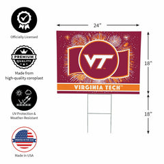 Virginia Tech Yard Sign, Patriotic - Collegiate Home
