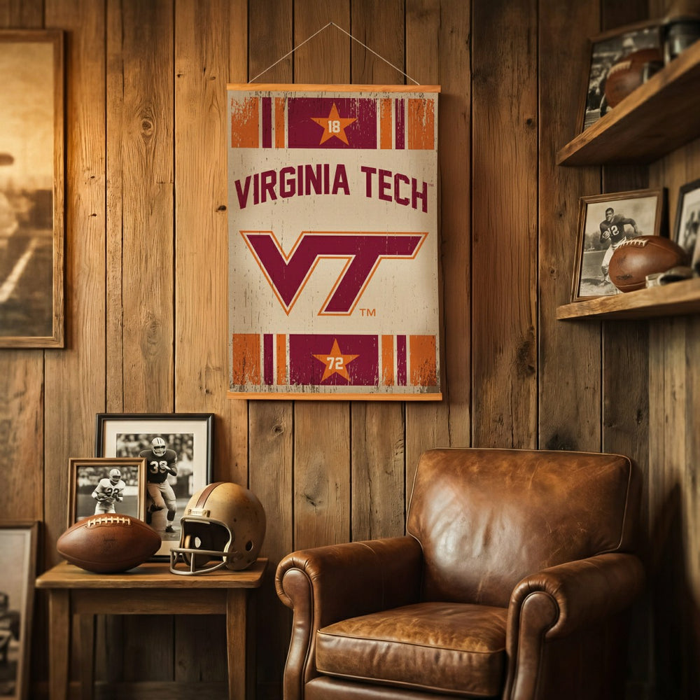Virginia Tech, Canvas Wall Tapestry, Medium, 36x24 - Collegiate Home