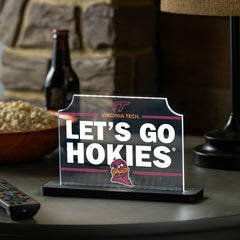 Virginia Tech College Rectangle Desklite LED Décor - Collegiate Home