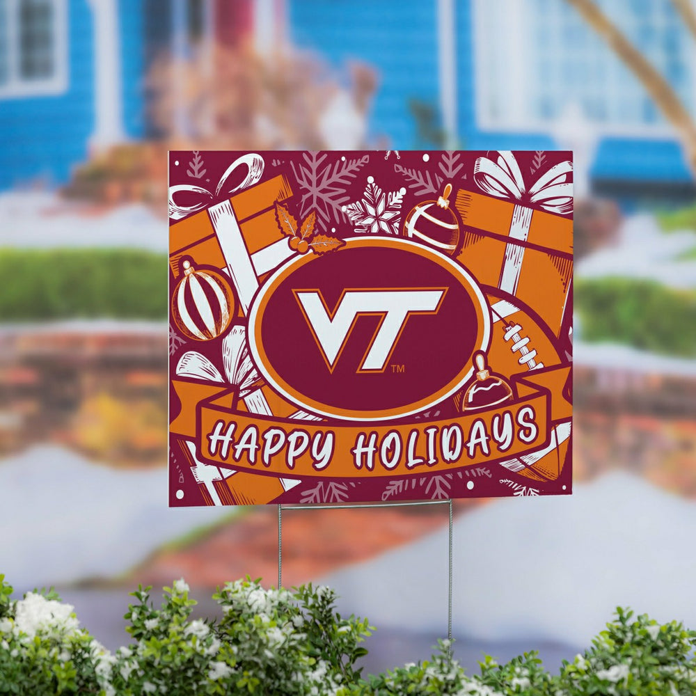 Virginia Tech Yard Sign, Holiday - Collegiate Home