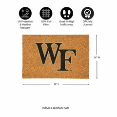 Wake Forest University Large Full Color Coir Mat, 36"x24" - Collegiate