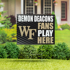 Wake Forest University Coroplast Yard Sign "Fans Play Here" - Collegiate Home
