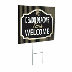 Wake Forest University Coroplast Yard Sign, "Fans Welcome" - Collegiate Home