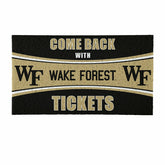 28" x 16" PVC Trapper Mat, Come Back with Tickets, Wake Forest - Collegiate