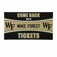 28" x 16" PVC Trapper Mat, Come Back with Tickets, Wake Forest - Collegiate