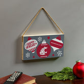 Washington State University Holiday Wood Wall Sign, 6x11 - Collegiate Home