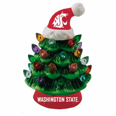 4" Mini LED Tabletop Christmas Tree, Set of 2, Washington State Univer - Collegiate Home