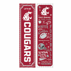 46" Double Sided Leaner, Washington State University, Winter Seasonal - Collegiate Home