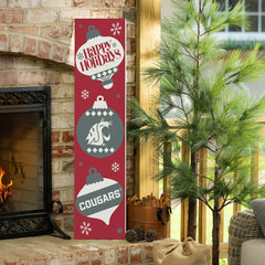 47" Double Sided Leaner, Washington State University, Christmas - Collegiate Home