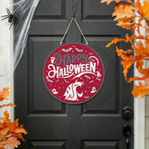 Washington State University Halloween Round Door Décor with Hanging Ro - Collegiate Home