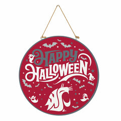 Washington State University Halloween Round Door Décor with Hanging Ro - Collegiate Home