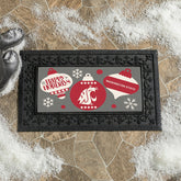 Washington State University Holiday Flocked Coir Sassafras Switch Mat, - Collegiate