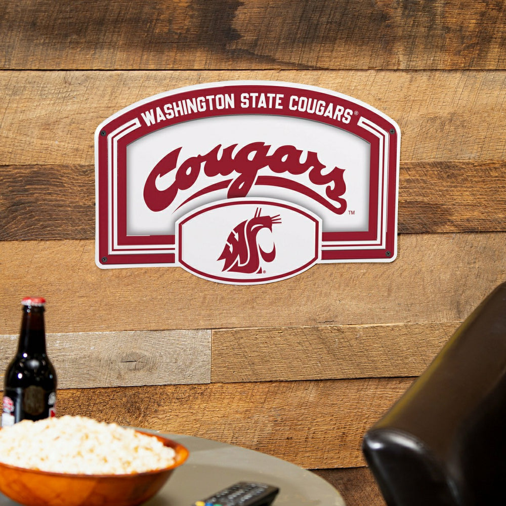 Washington State University USA Embossed Steel Wall Sign, 11" x 17" - Collegiate Home