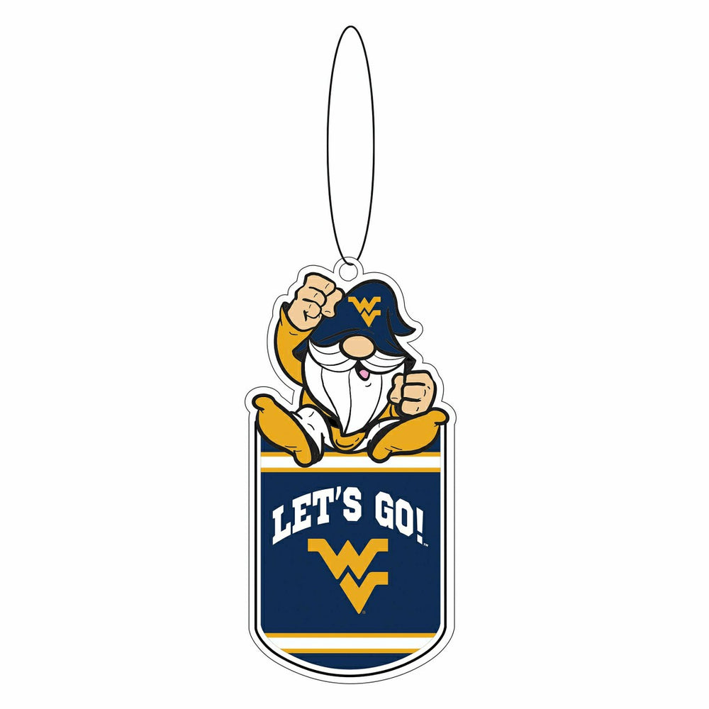 West Virginia University Gift Tag Ornament, Gnome Fan - Collegiate Home