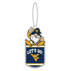 West Virginia University Gift Tag Ornament, Gnome Fan - Collegiate Home