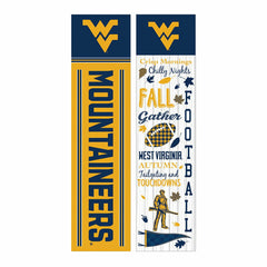 46" Double Sided Leaner, West Virginia University, Fall Seasonal - Collegiate Home