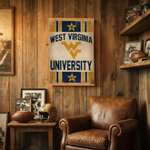 West Virginia University, Canvas Wall Tapestry, Medium, 36x24 - Collegiate Home